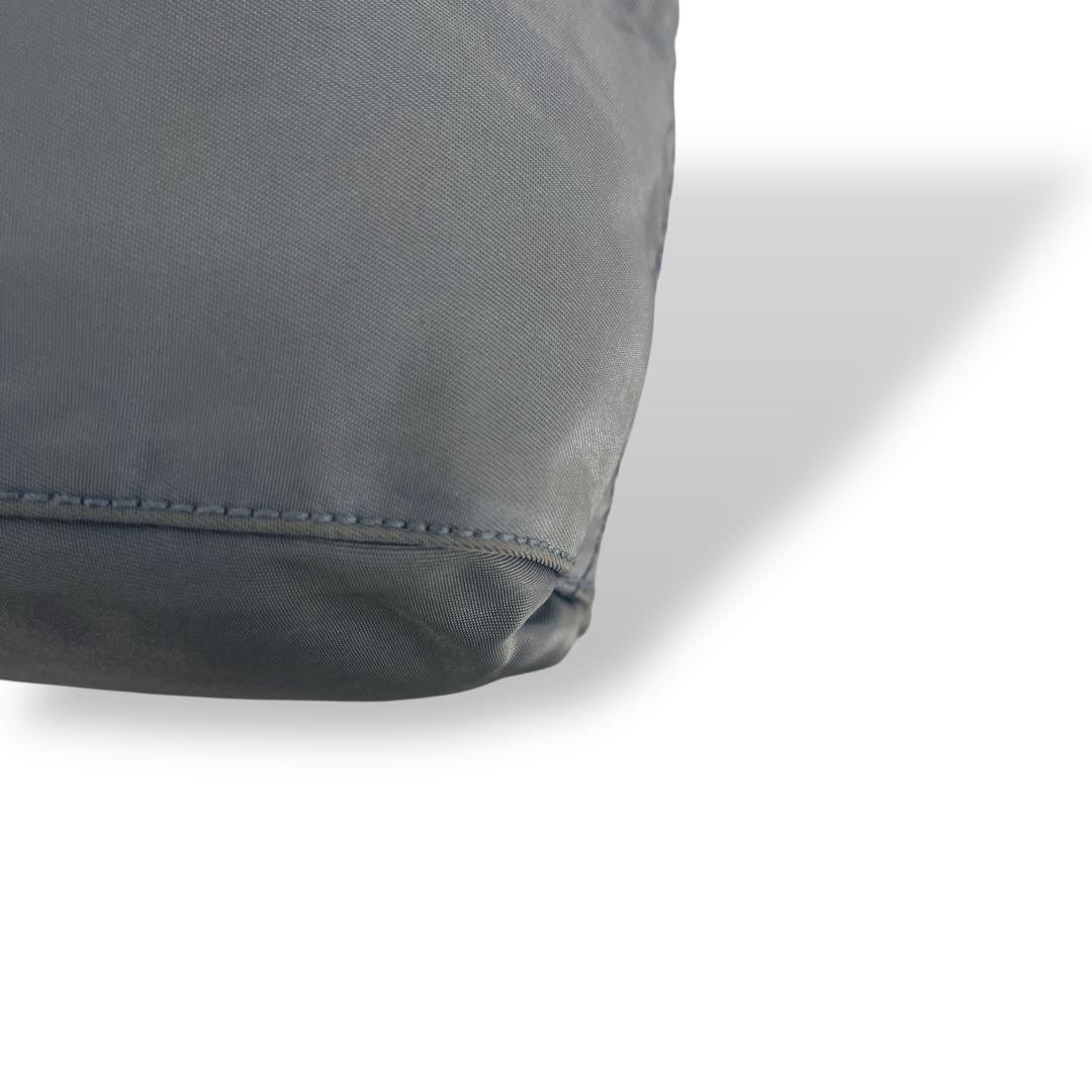 PRADA Mini Pouch Drawstring Triangle Logo Light B… - image 6