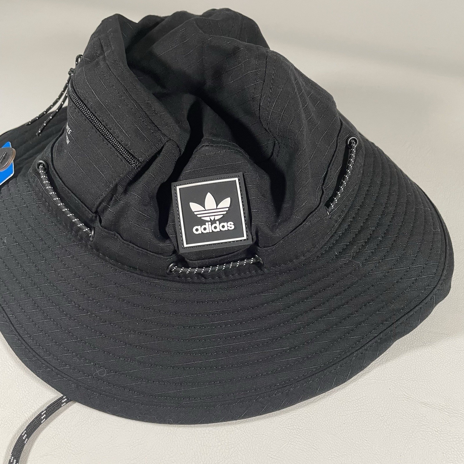Adidas Utility 2.0 Boonie Bucket Hat NWT OSFA Black Zip Pocket Graphic Logo thumbnail 7