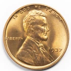 1937-P Lincoln Cent Uncirculated Gem BU RD