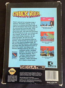 Chuck Rock (Sega CD, 1992) Game and Case/Box No manual.