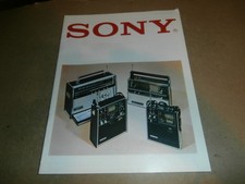 Vintage 1970's Brochure Catalog SONY Radios TV Cassette Recorders Turntable ect