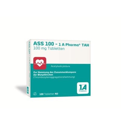3x ASS 100 - 1A Pharma TAH Tabletten 100 St PZN: 6312077