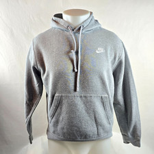 Nike Sweatshirt Men Hoodie Small Gray Sportswear Club Fleece Pullover Athleisure