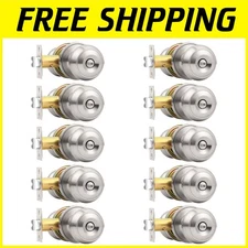 Stylish Bedroom/Bathroom Privacy Door Knobs, 10 Pack
