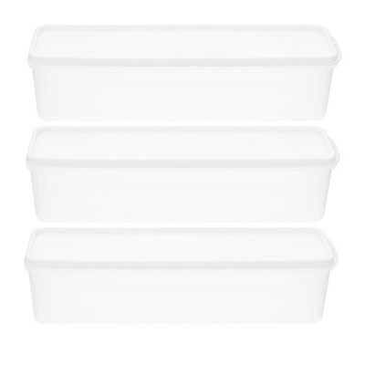  3pcs Gefrierschrankspeicher -Koffer Noodle Storage Box mit Abdeckkühlschrank