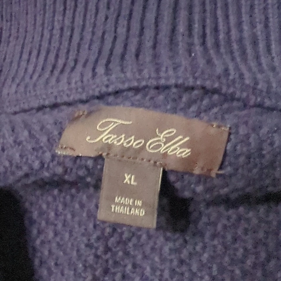 Men's Cardigan Sweater Grandpa Mr Rogers Cosby Preppy Navy Blue Neutral Cable XL - Image 2 of 4