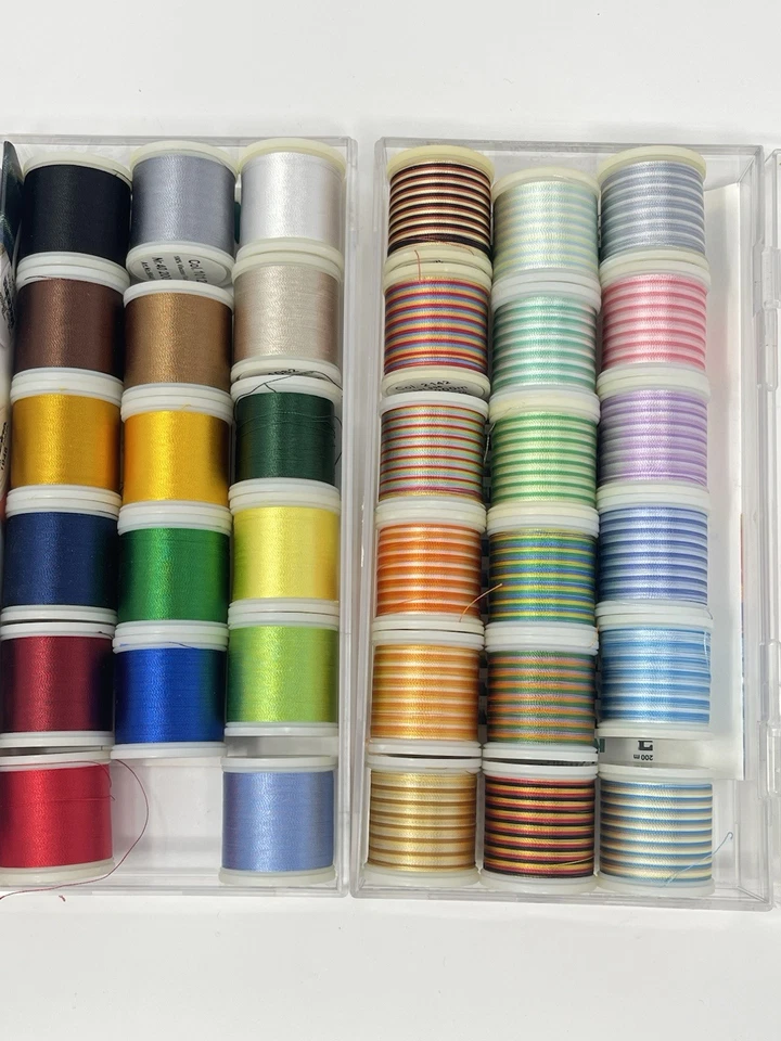 Lot of 35 Spools Madeira Rayon Filament Thread 200m Mixed Colors 33 NEW 2 Used - Image 2 of 4
