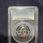 1962 ** Washington Silver Quarter ** PR 67 PCGS ** Blue Label **