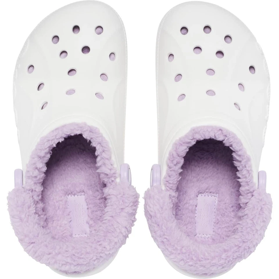 Crocs Adult Baya Lined Fuzz Strap Clog Slippers - Image 3 of 4