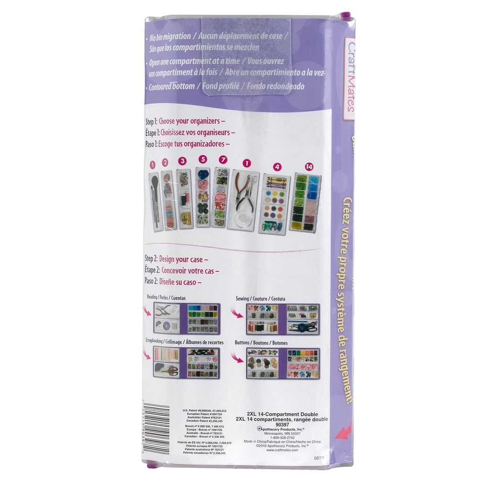 Craft Mates Bead Organizer and Plastic Storage Containers for Crafts, Buttons, - Image 4 of 4