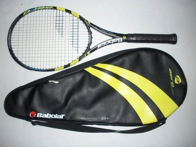 BABOLAT AEROPRO DRIVE PLUS + ORIGINAL MP 100  TENNIS RACQUET 4 5/8 27.5" - Photo 1/4
