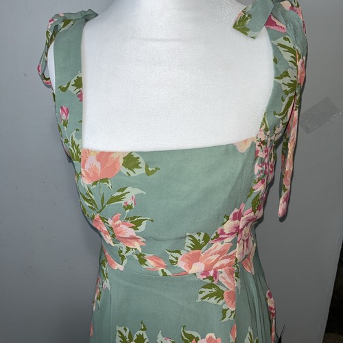 Nuevo con etiquetas Maxi correa de lazo floral Lulu's Passionate Forever Sage para mujer talla pequeña - Imagen 7 de 17