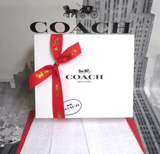 NEW 1  Med Coach Gift Box w/ Tissue Paper~1 Sticker~3.5' Ribbon~10.5 x12.5 x4.5
