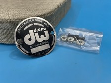 DW Collectors Series anni 90 rullante batteria basso pavimento Tom Badge argento nero