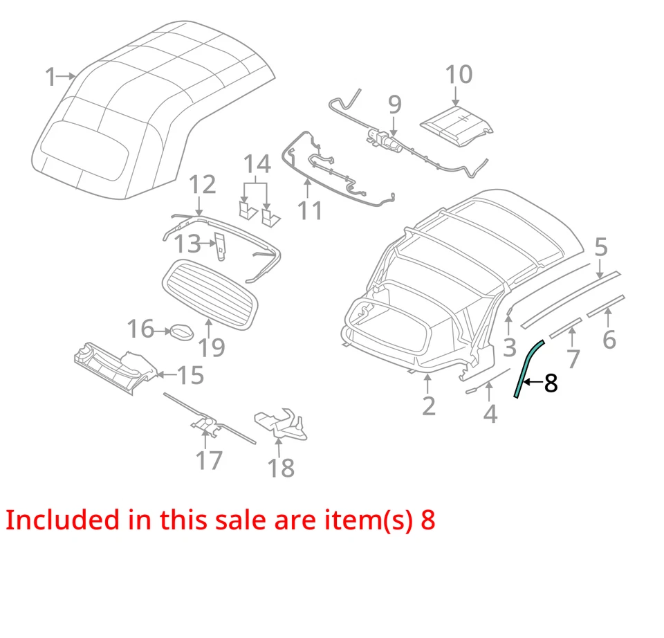 SE ADAPTA A 05-08 CHRYSLER PT CRUISER SELLO TRASERO 5127358AB - NUEVO OEM Foto 3 de 4