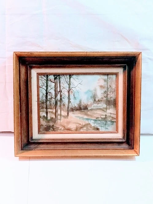 Hecho En Mexico Винтажная Золотистая Деревянная Рамка для Картинки с Подписанным Принтом - Изображение 2 из 4