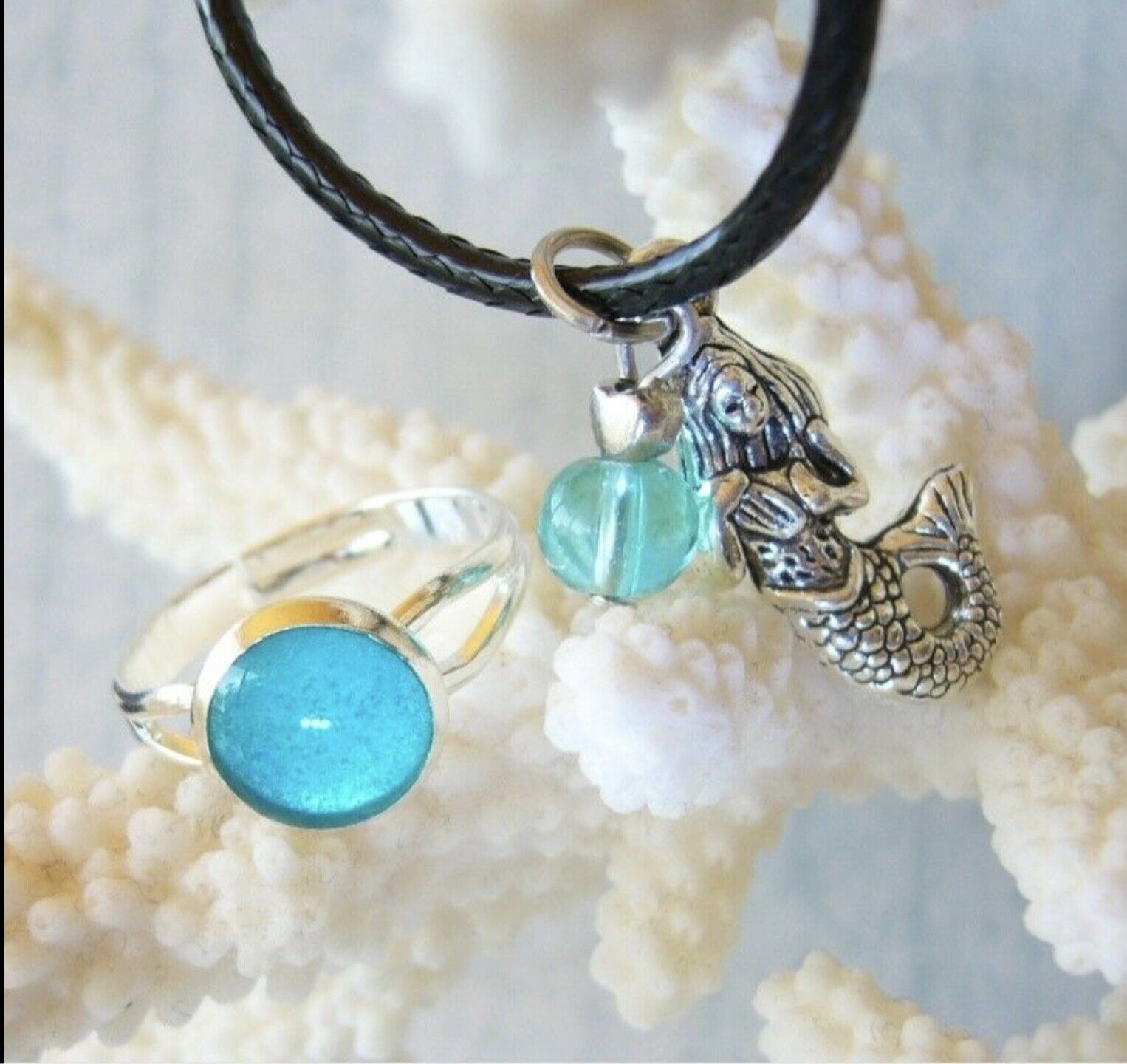 MAKO Mermaid Inspired Adjustable Mermaids Moon Pool Ring