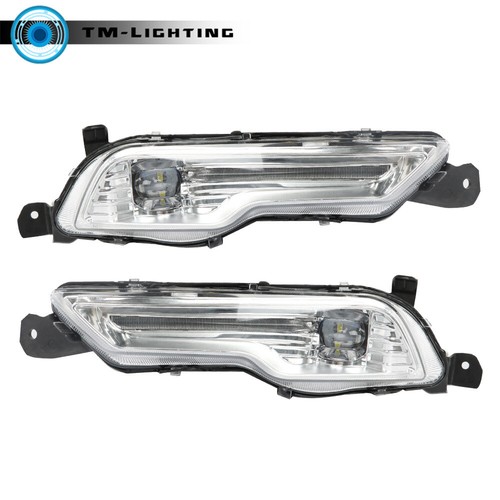 Pair of Driving Fog Lights LED Lamps w/Cover Bezel For 2017-2018 Ford Fusion - Picture 6 of 9