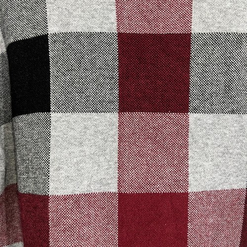 Tahari Mock Neck Pullover Damen Gr. XL grau/rot kariert Pulli Tartan Strick Top - Bild 5 von 9
