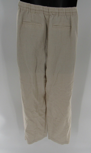 Charter Club Luxury Linen Pants Womens Large Beige Wide Leg Size 14 EUC - Picture 2 of 4
