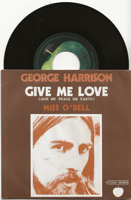 GEORGE HARRISON GIVE ME LOVE ORIGINAL 1973 SINGLE FROM BELGIUM, MINT