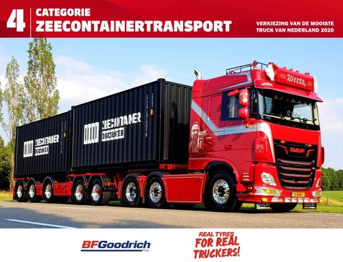 WSI 01-3628 DAF XF Trattore 6X2 & Rimorchio Combi 2 +3 Assi + 2 X 20 FT WEEDA - Foto 11 di 11