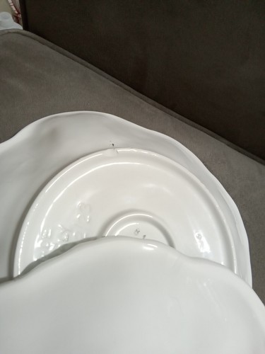2 Antique Ethan Allen Majolica Leaf 9.5"Bowls Italy 10072/23 Green Purple Blue - Picture 17 of 17