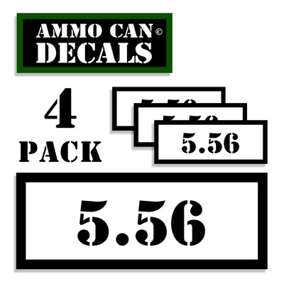 5.56 Ammo Can 4x Labels Ammunition Case 3''x1.15'' stickers decals 4 pack 5.56  WT