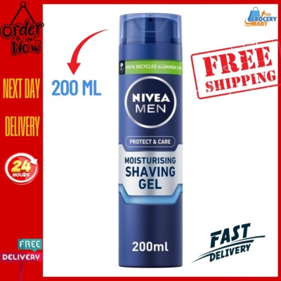 NIVEA Men Protect & Care Rasiergel für trockene Haut, 200ml - Aloe & B5
