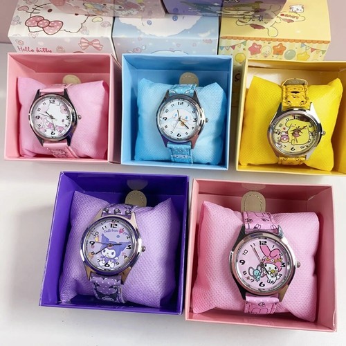 Reloj de cuarzo Sanrio-Hello Kitty, Cinnamoroll, Kuromi, My Melody, Pompompurin - Imagen 11 de 17