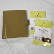Franklin Covey Classic Tan Full Grain Leather 7-Ring Planner 8x9.5x1.75 Magnetic