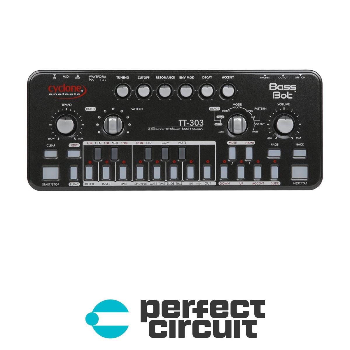 Cyclone Analogic Bass Bot TT-303 Mk2 Black SYNTHESIZER - NEW