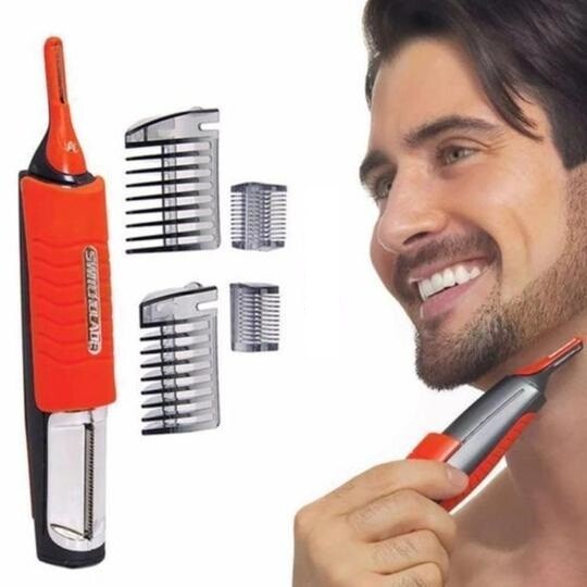 Tondeuse Multifonction LED Pour Sourcils, Oreilles, Nez, Barbe Et Cheveux - Avec Sabots