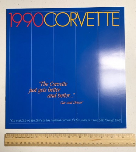 1990 Chevrolet Corvette sales brochure/dealer catalog literature Chevy