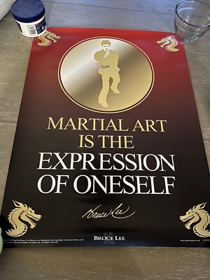 Vintage NOS Bruce Lee Martial Arts Poster 18x24 Century Fitness Expression