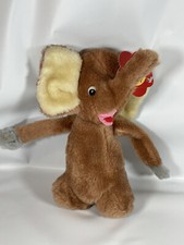 DAEKOR Vintage Brown Elephant Stuffed Animal Plush 1970s 9  Korea
