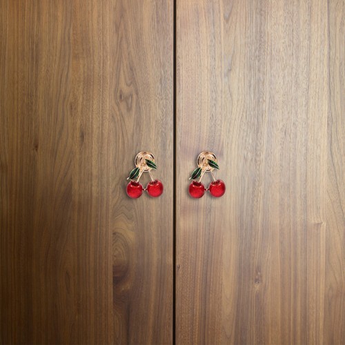 Cherry Handle Kitchen Cabinet Handles Unit Decorative Knobs for Dresser Pull - Picture 5 of 12