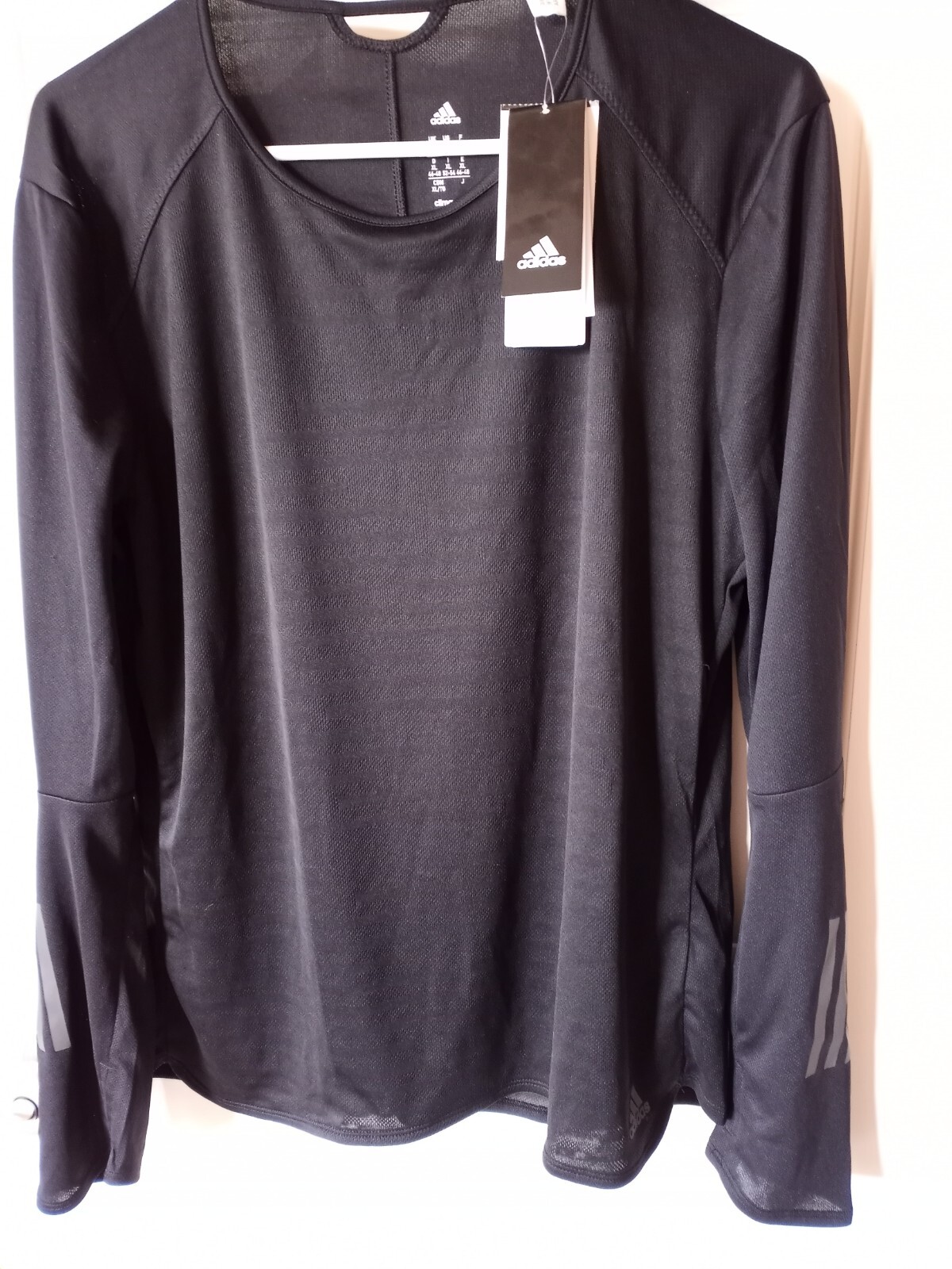 Adidas women's athletic shirt longsleeve round neck thumbholes black XLarge eBay