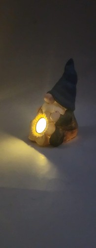 Solar Powered LED Garden Gnome Statue Decorative Outdoor Accent in 3 Colors - Picture 13 of 39