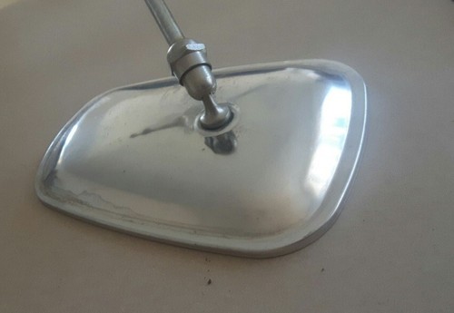 Genuine VW SPLITTY 1960's S/STEEL EXTERIOR DOOR MIRROR & ARM SET WITH GLASS - Picture 6 of 7