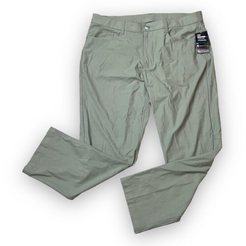 Swiss Tech Pants Mens 36Wx30L Performance Outdoor Hiking Dark Olive Green New - Picture 1 of 5