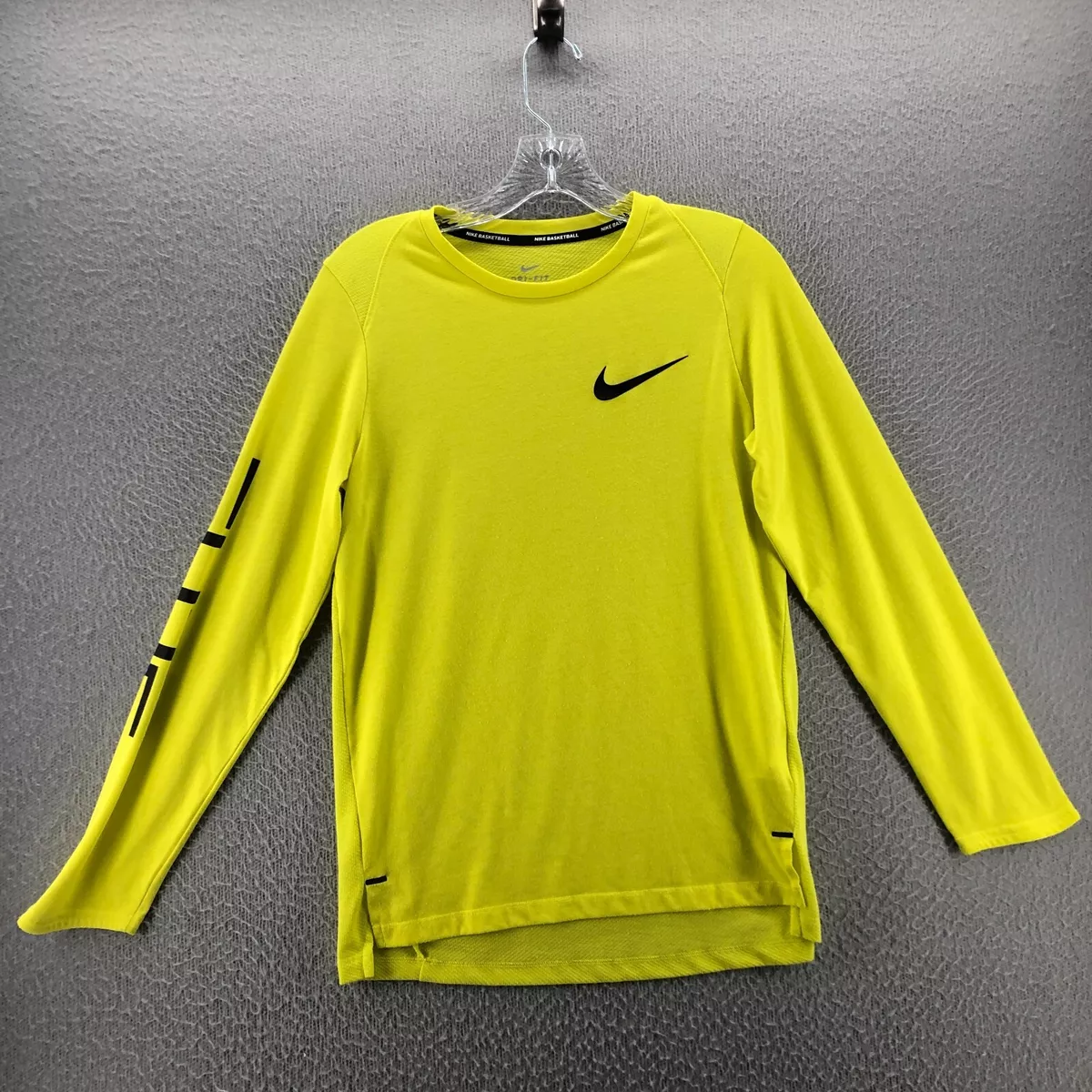 yellow long sleeve shirt nike, Off 72%