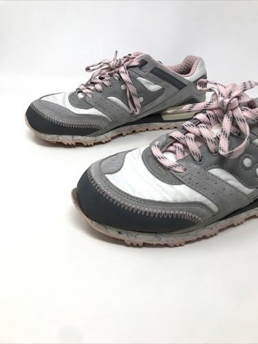 Saucony Courageous TR Shoes Sneakers Classic Women's SIze 9 White Gray Pink - Picture 5 of 10