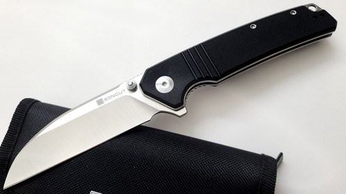 Sencut Awassi Folding Knife Liner Lock Satin Finish Blade, with zipper pouch. - Picture 9 of 19