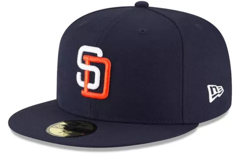 Men's San Diego Padres New Era Navy Cooperstown Collection Logo 59FIFTY Fitted 