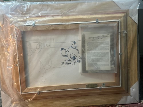 Thomas Kinkade Disney Bambi's First Year S/N 28x37 Framed Limited Canvas Oil - Picture 12 of 18