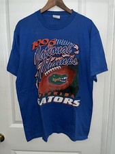 VTG 90  s University of Florida Gators 1996 National Champs Men  s T-Shirt Sz L 