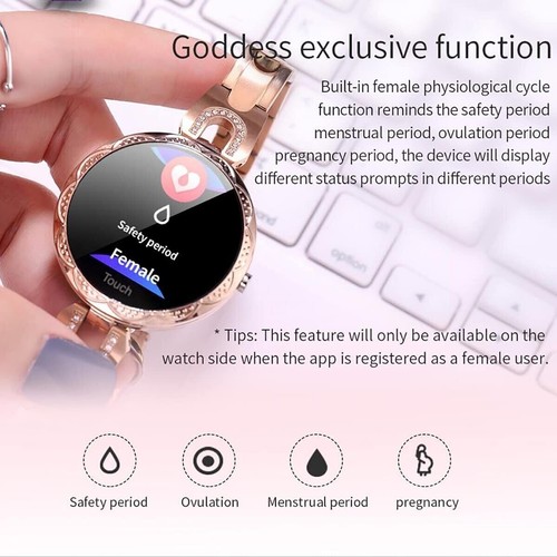 Fioletowy damski inteligentny designerski zegarek kolorowy ekran fitness bluetooth - Zdjęcie 11 z 16