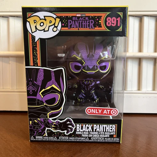 Funko Pop Marvel #891 Black Panther Black Light Black Friday Target Exclusive