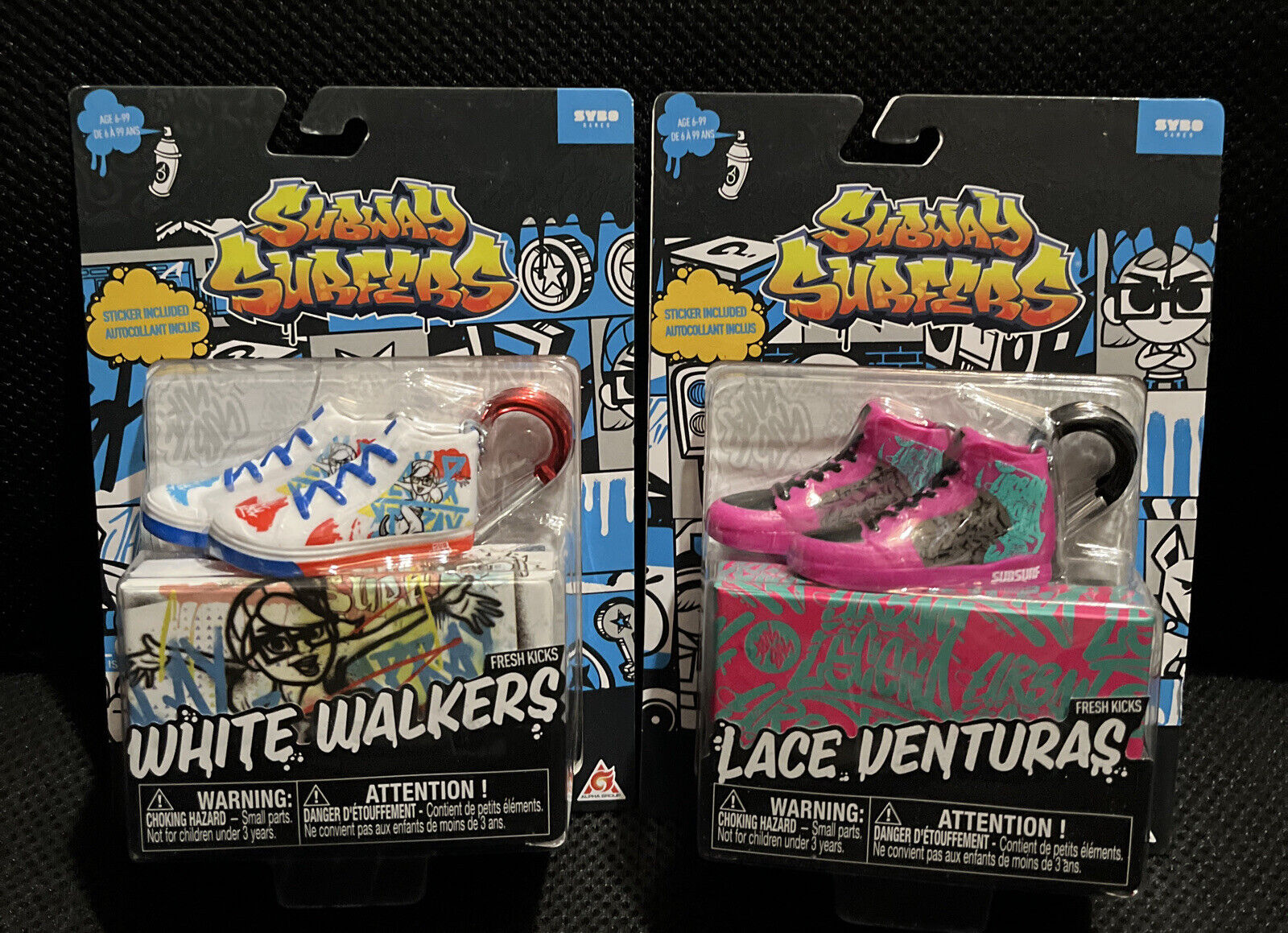 Lot of 6! SUBWAY SURFERS - FRESH KICKS shoes Jake, Block Rockers, Lace  Venturas